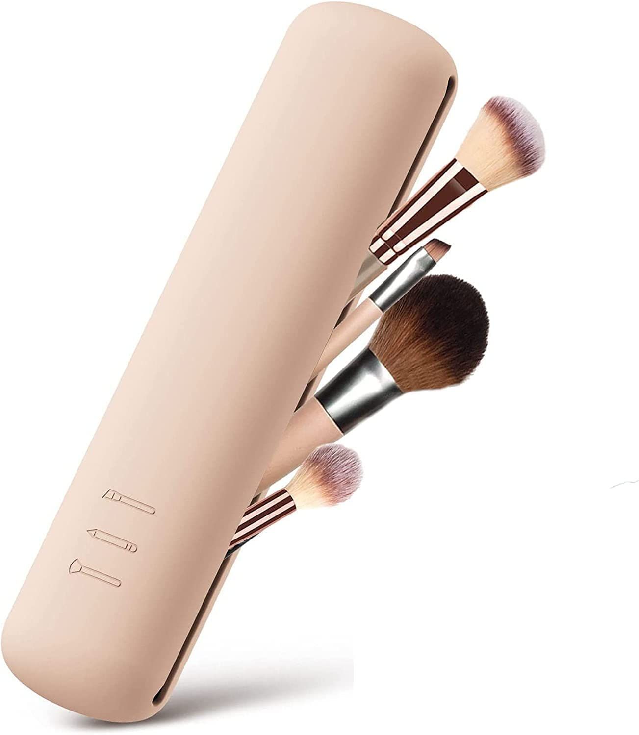 Travel Makeup Brush Holder, Silicone Makeup Brush Holder Trendy and Portable Makeup Brush Organiz... | Amazon (US)