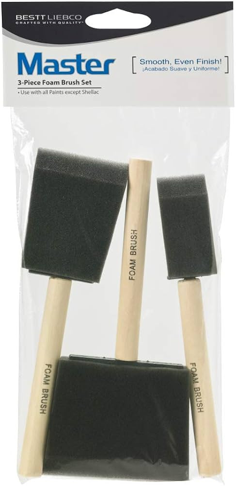 Master Accessories Master 3PC Foam Brush Set | Amazon (US)