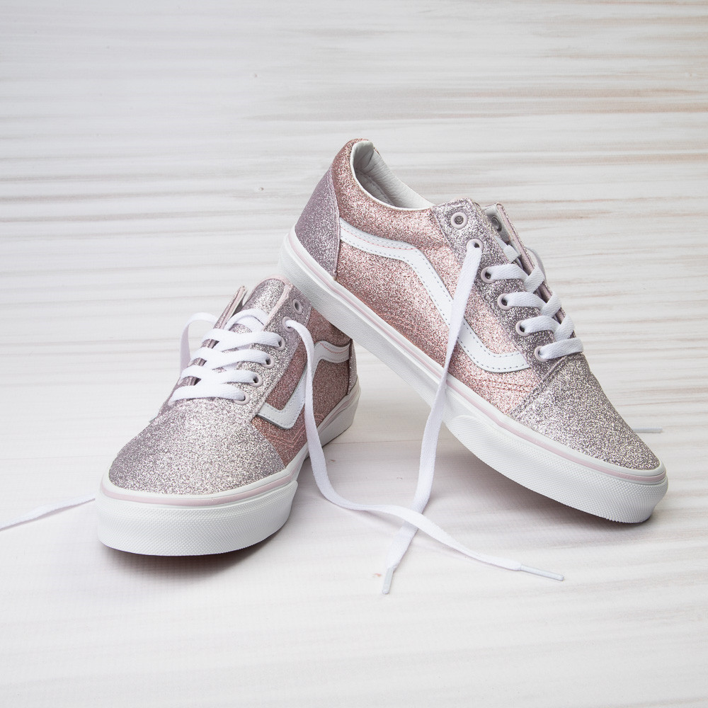 Vans Old Skool Glitter Skate Shoe - Big Kid - Orchid Ice / Powder Pink | Journeys