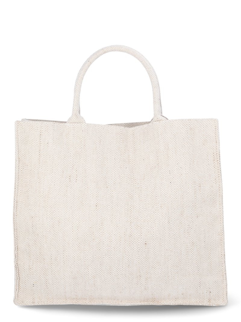 No Boundaries Burlap Tote Bag, Beach Natural, Women’s | Walmart (US)