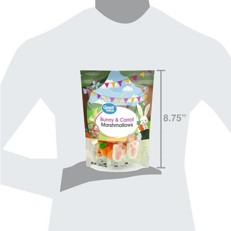 Great Value Easter Bunny and Carrot Marshmallow, 2.54oz - Walmart.com | Walmart (US)