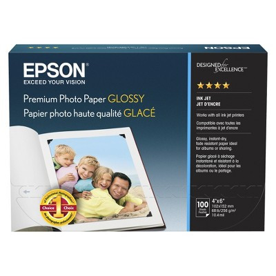 Epson 100-ct. Premium Glossy Ink Jet Photo Paper 4"x6" | Target