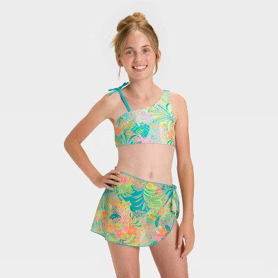 Girls' Tropical Wilderness Swimwear Set - Cat & Jack™ S | Target