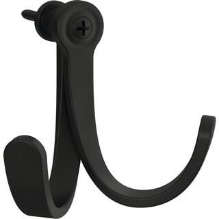 Liberty Rustic Farmhouse 3 in. Flat Black Double Prong Hook B43198-FB-CP - The Home Depot | The Home Depot