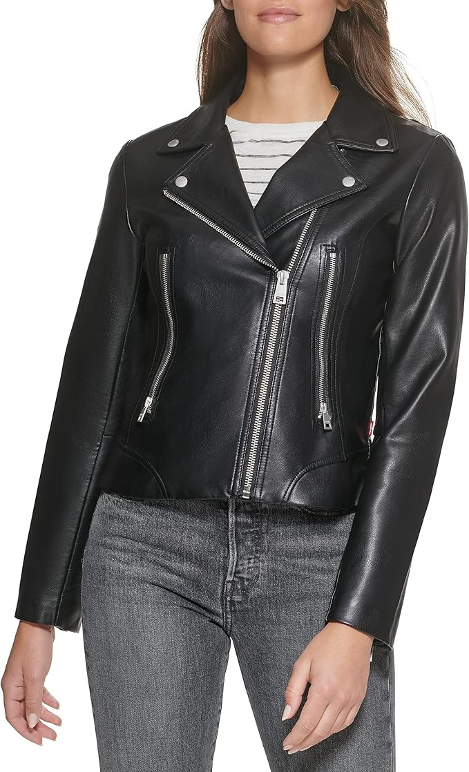 Levi's Women's Faux Leather Asymmetrical Moto Jacket | Amazon (US)