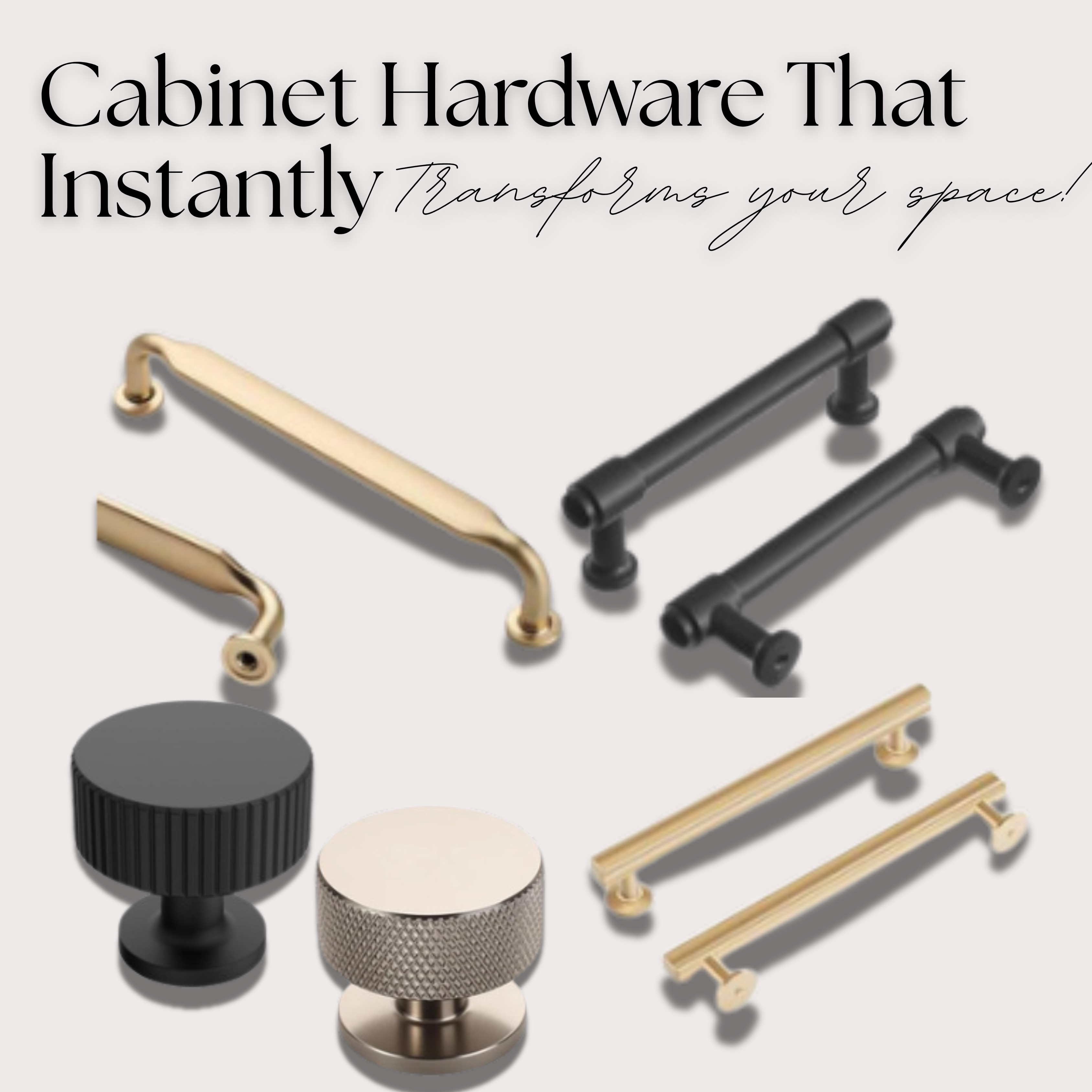 Cabinet Hardware That Instantly
Transforms your space! Never underestimate the power of a good pull or knob. These cabinet hardware picks are simple to swap but totally transform your space. I’ve rounded up my go-to styles from brushed gold to matte black, all perfect for a quick cabinet glow-up. Tap to shop my favorites and give your cabinets the upgrade they deserve!

#CabinetHardware #HomeDesign #KitchenRefresh #LTKHome #CSCStyle 

 #LTKHome