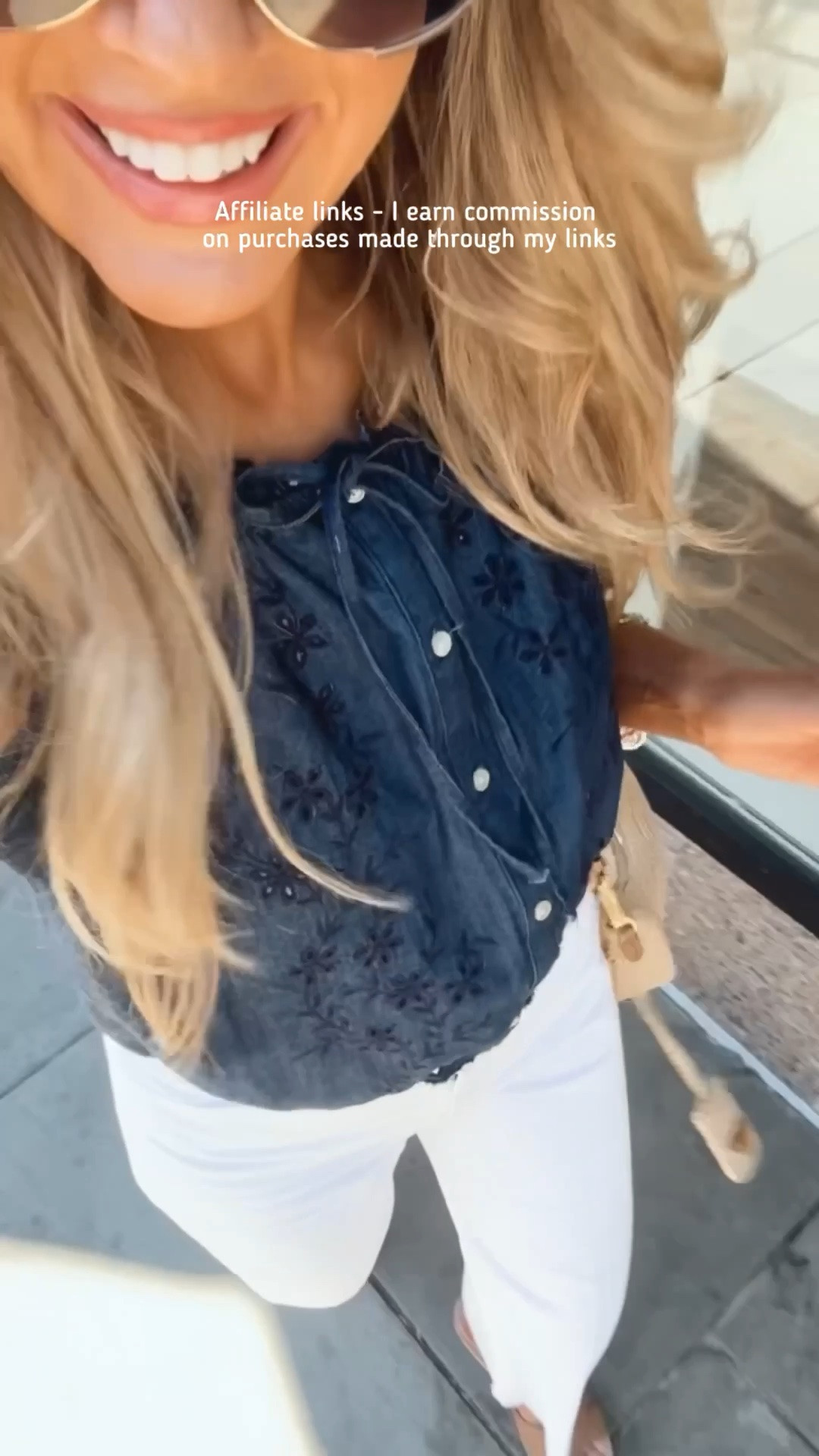 Affiliate links - I earn commission on purchases made through my links | summer outfit
Walmart top
J.Crew white jeans
Travel sandals