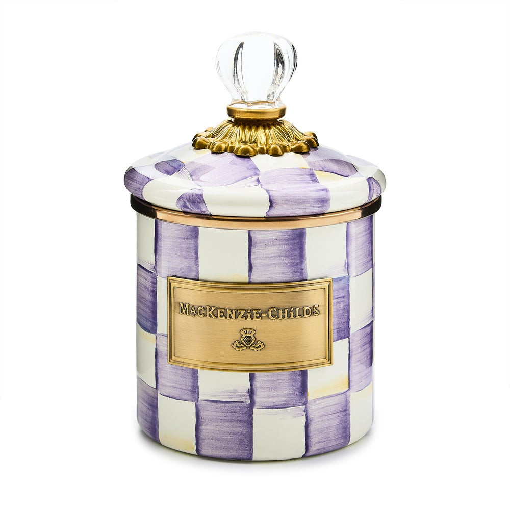Violet Check Canisters | MacKenzie-Childs