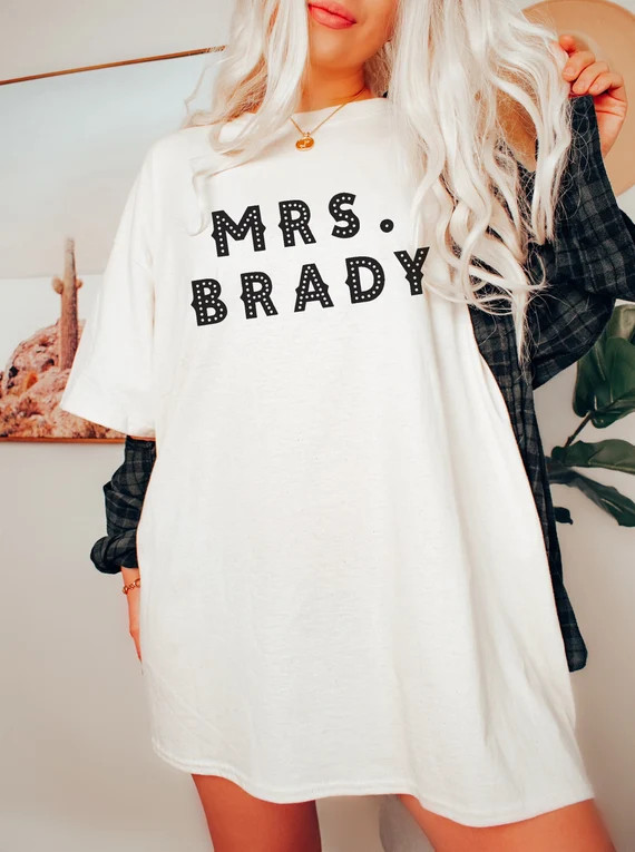 CUSTOM Mrs. Bride Bride Getting Ready Shirt Western Shirt - Etsy | Etsy (US)