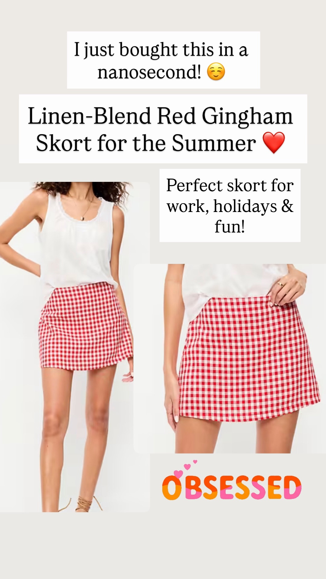 Linen blend skort for the summer! 

#LTKootd