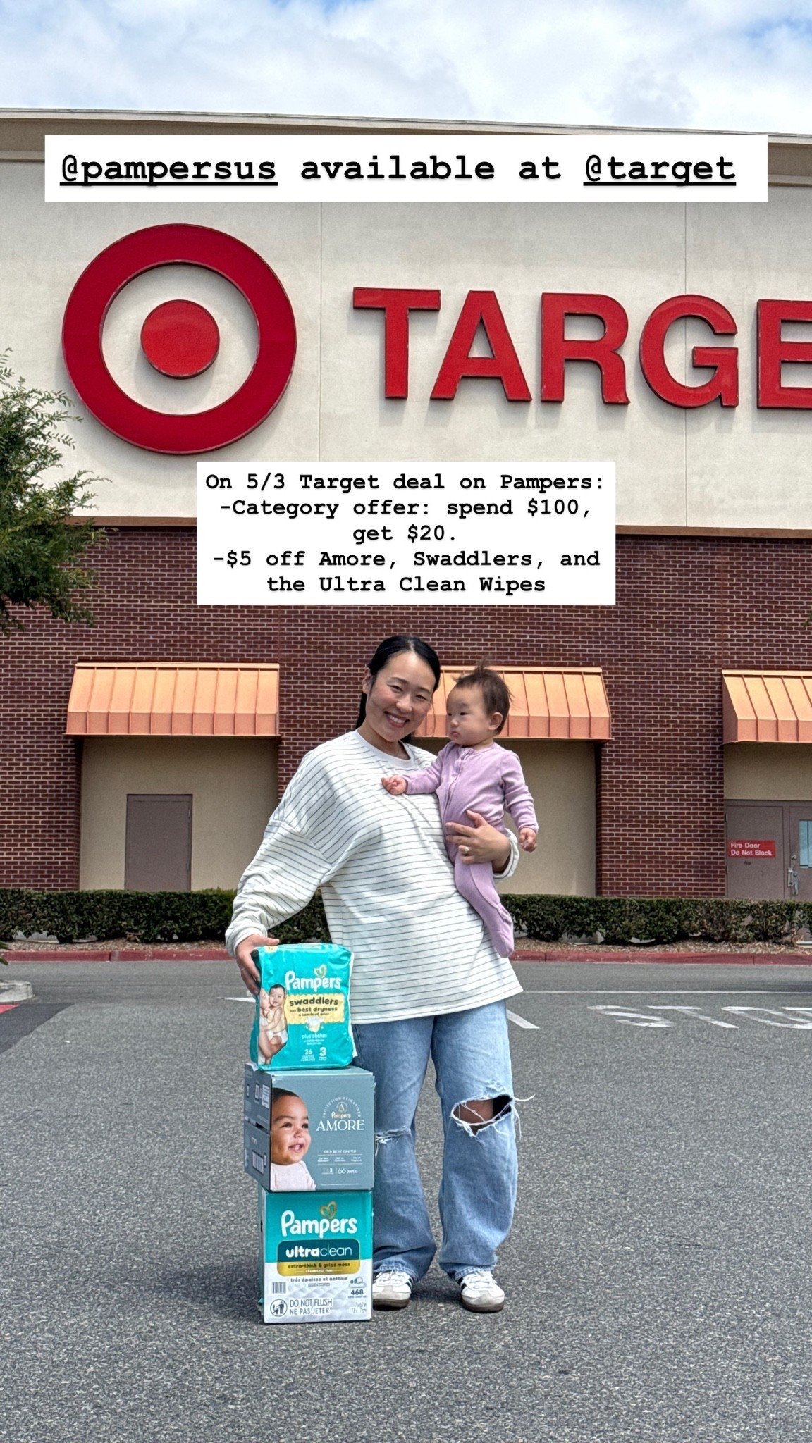 #ad @Pampers has elite diapers because it’s super absorbent with leak protection and hypoallergenic! Amore is new to their collection and it’s, dare I say, Pamper’s best diapers yet. Dermatologist tested, they are soft as cashmere and gentle on your baby’s skin. 
Honestly, I’ll take Pampers Swaddlers and Pampers Ultra Clean Wipes any day. 
@Target has the best deals for Pampers, so check them out for your next diaper run! 
 #TargetPartner #ParentYourWay #PampersSwaddlers #AMORE