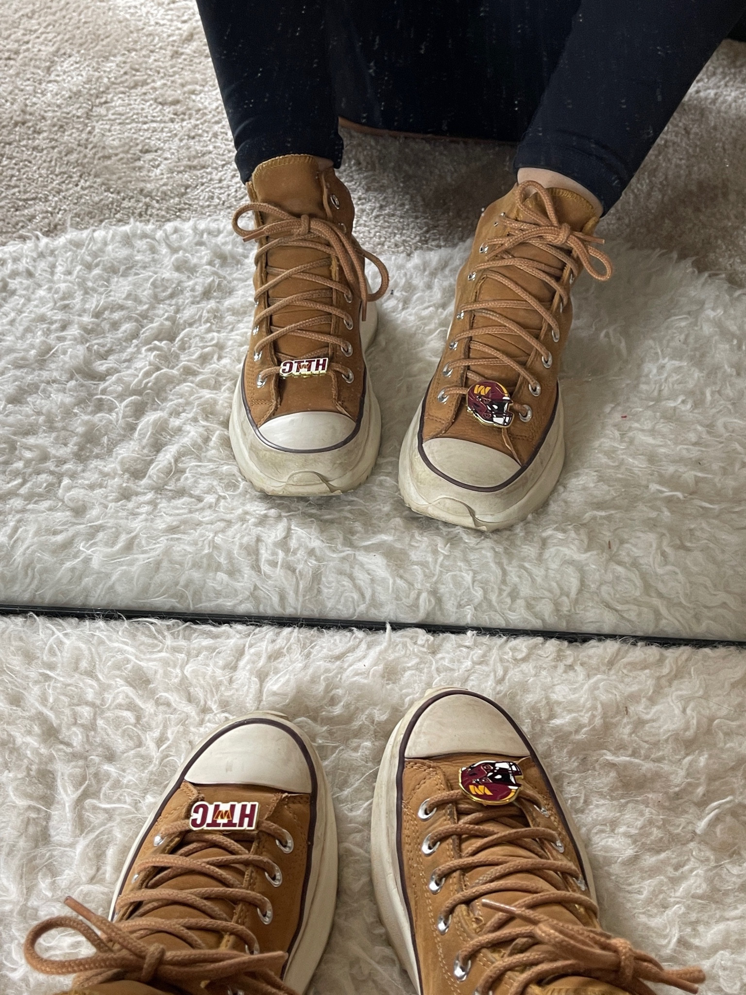 Adding lapel pins to shoe laces is a quick and easy way to customize your shoes!! Sorta giving Croc Widgets lol. Commanders Pins📍📌 These were a give away item at one of Noah’s games, but found a few listings on EBay of the exact pack🫡

#LTKshoecrush #LTKstyletip #LTKfitness