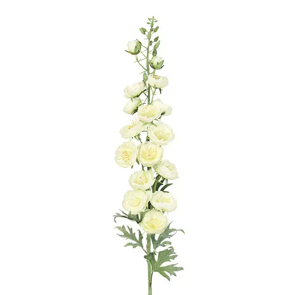 Set of 2 Cream White Artificial Hybrid Delphinium Flower Stem Spray 36in - 36" L x 5" W x 5" DP | Bed Bath & Beyond