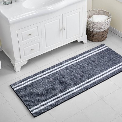 VCNY 24"x60" Hotel Striped Noodle Bath Runner Navy/White | Target