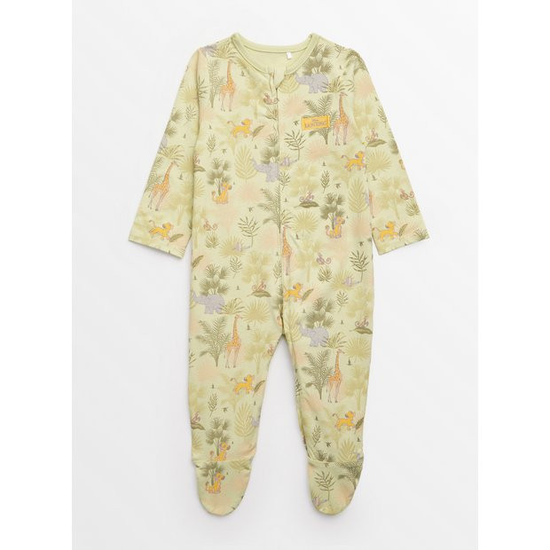 Buy The Lion King Green Sleepsuit Up to 1 mth | Sleepsuits and pyjamas | Tu | Tu Clothing