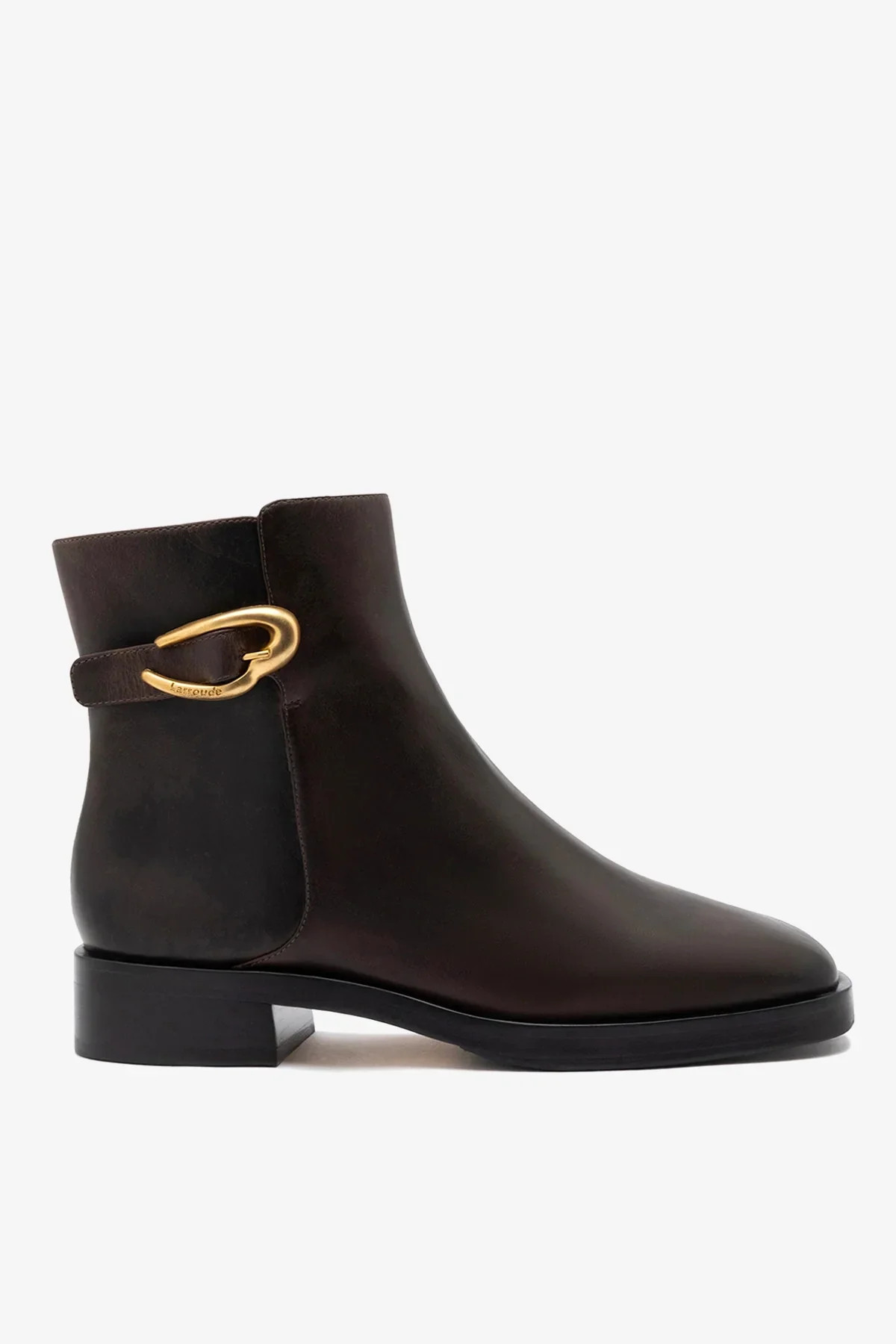 Anne Verona Low Boot Brown Leather | Larroude