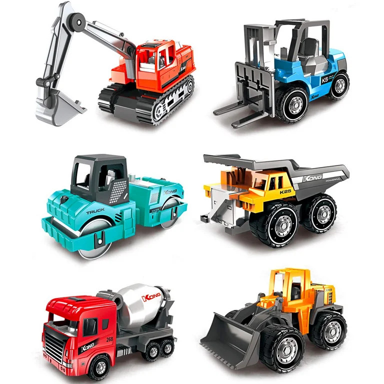 Construction Trucks Toy, Colourful Engineering Diggers and Dumpers Toys Cars Play Set Educational... | Walmart (US)