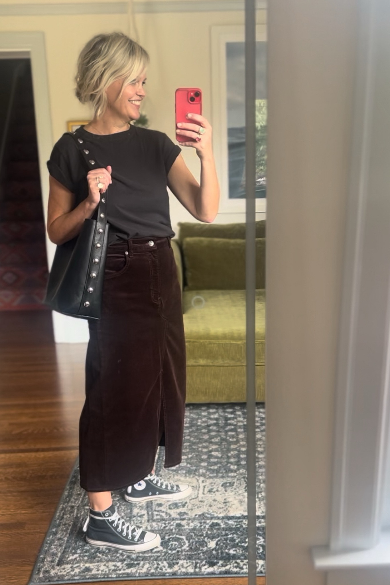 Casual Friday 

Skirt has stretch and is a 28 top is a medium 

#bloomingdales #ad @bloomingdales 

#LTKItBag #LTKShoeCrush