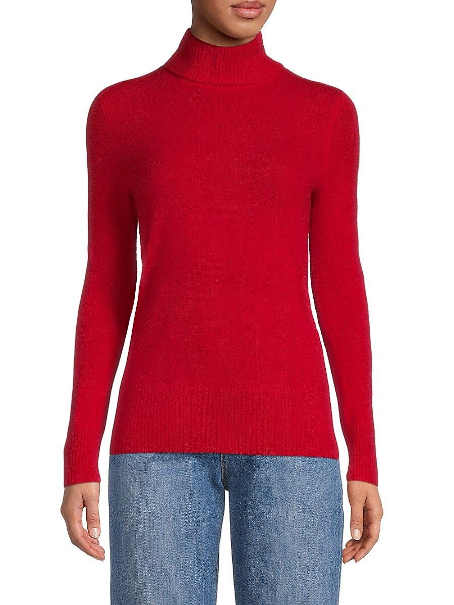 Saks Fifth Avenue Women's Cashmere Turtleneck Sweater - Red Apple - Size L | Saks Fifth Avenue OFF 5TH