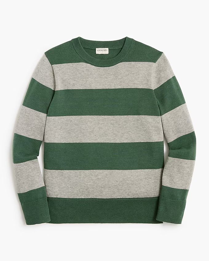 Boys' rugby stripe cotton crewneck sweater | J.Crew Factory