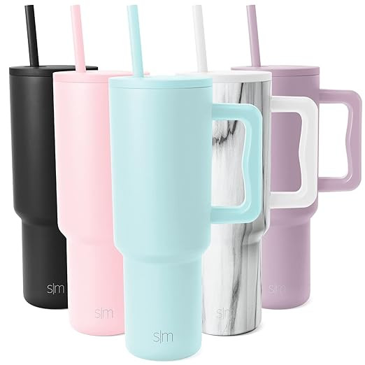 Simple Modern 40 oz Tumbler with Handle and Straw Lid | Reusable Insulated Stainless Steel Travel... | Amazon (US)