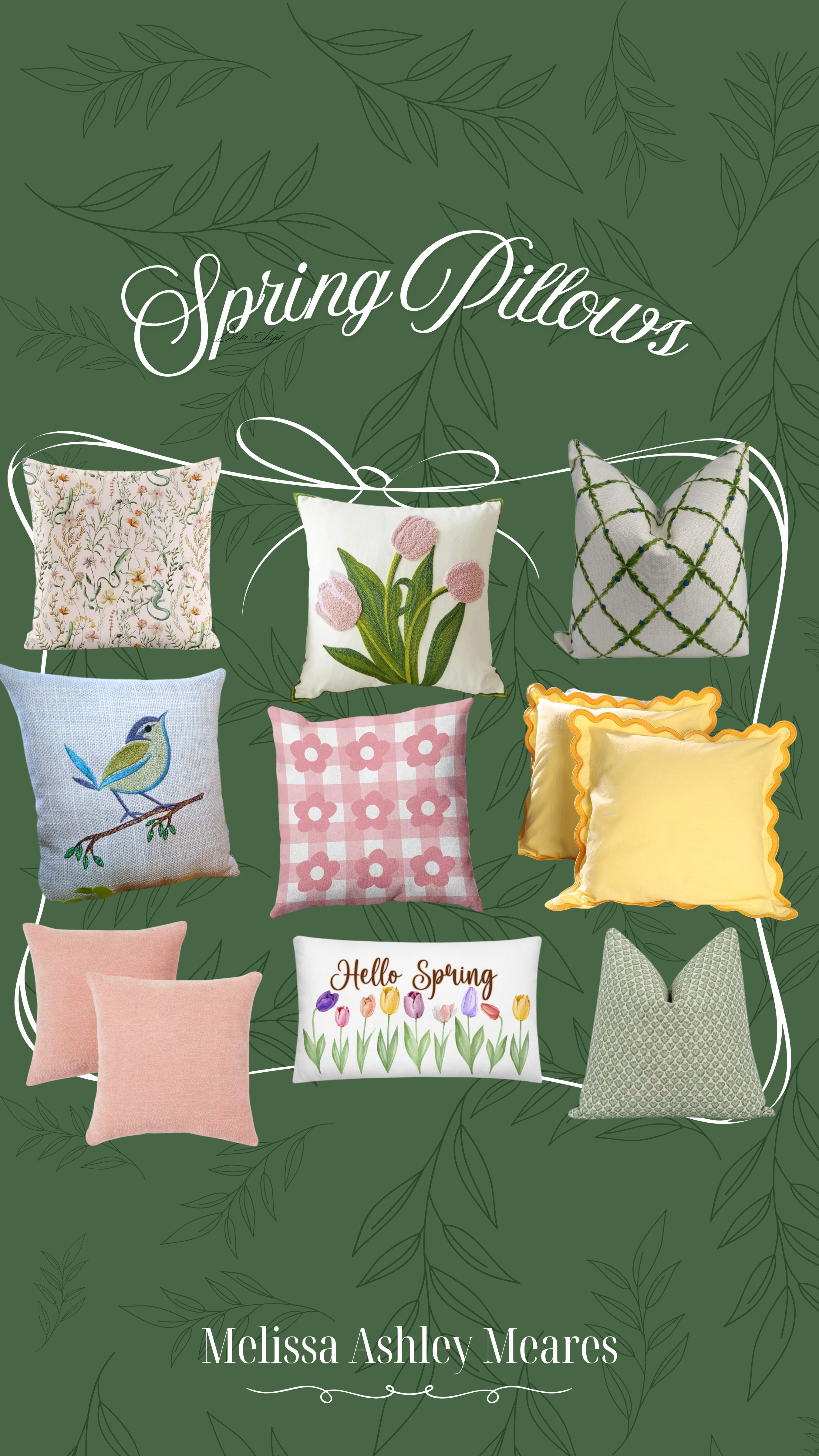 Pillows are such a fun and easy way to update your decor for the current season, and I've rounded up my favorites to get you started.

spring decor, spring pillows, floral pillows, bird pillows, pastel pillows, green pillows, yellow pillows, pink pillows 

 #LTKSeasonal #LTKHome #LTKFindsUnder50