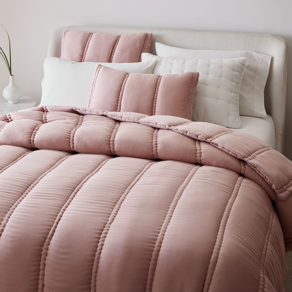 Tencel Plush Comforter, Twin, Adobe Rose | West Elm (US)