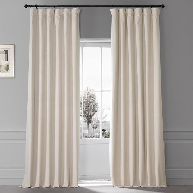 HPD HALF PRICE DRAPES Signature Plush Velvet Blackout Curtains for Bedroom (1 Panel), 50W X 96L H... | Amazon (CA)