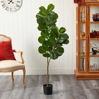 Nearly Natural 5.5ft. Fiddle Leaf Fig Artificial Tree | The Home Depot