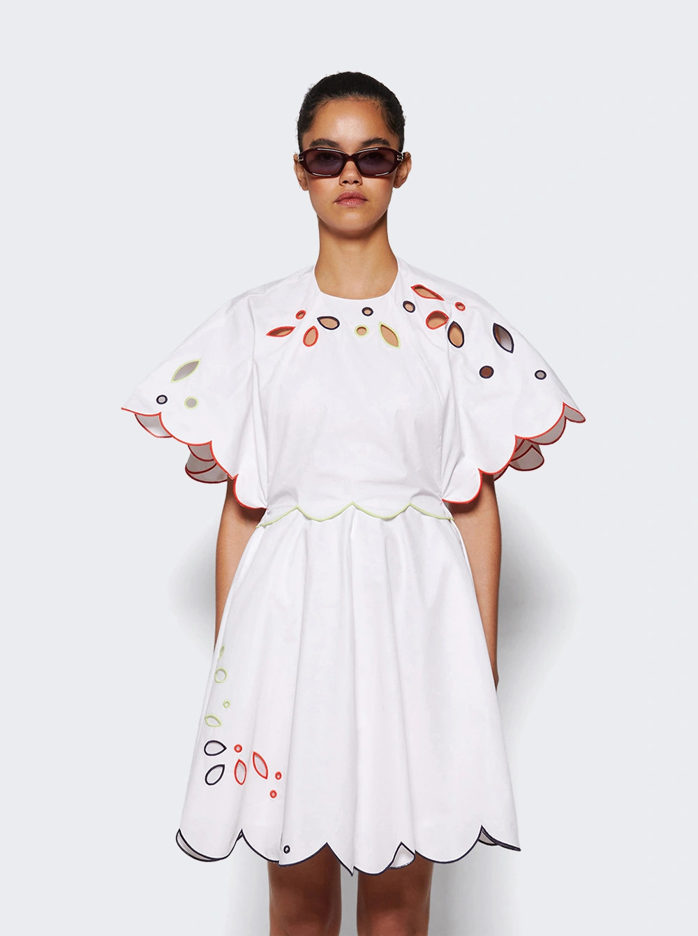 Scalloped Buttercup Dress White Multi | The Webster