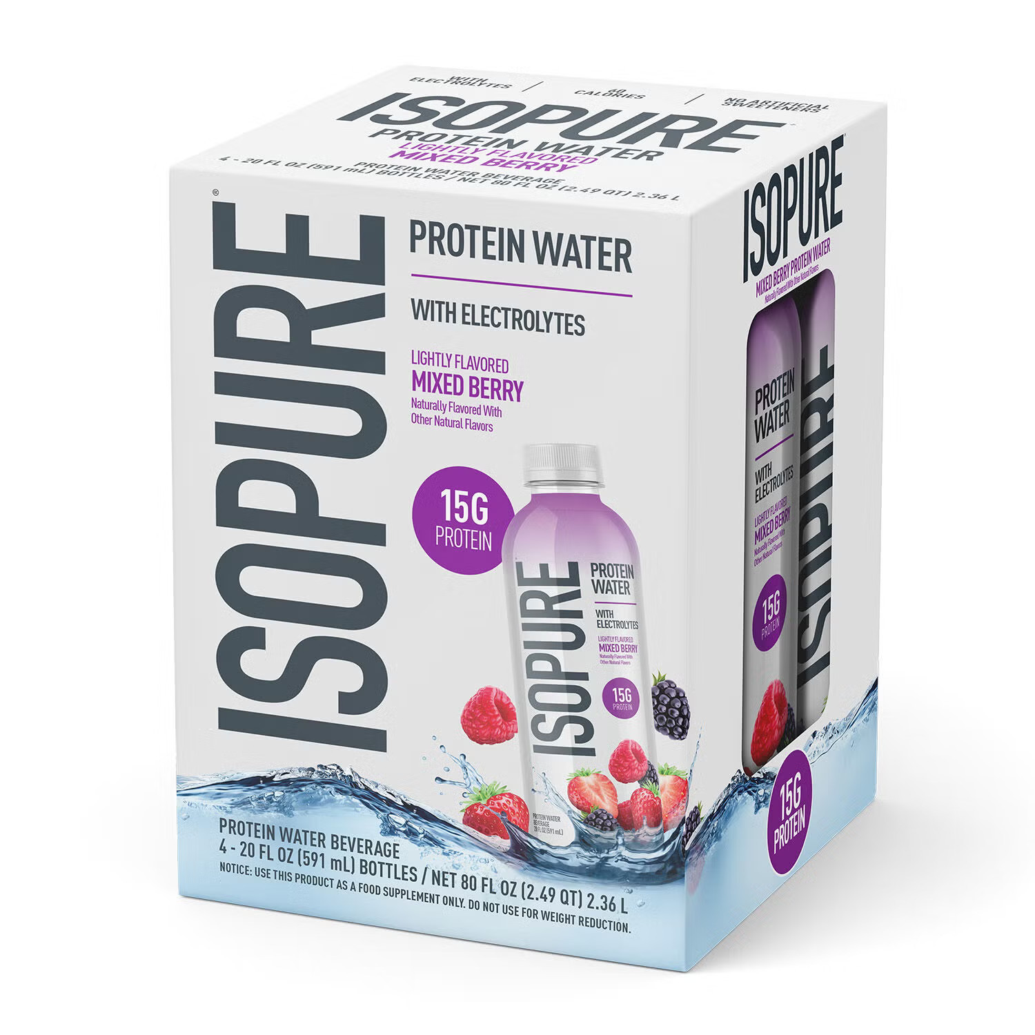 Protein Water - Mixed Berry (4 Bottles) | GNC