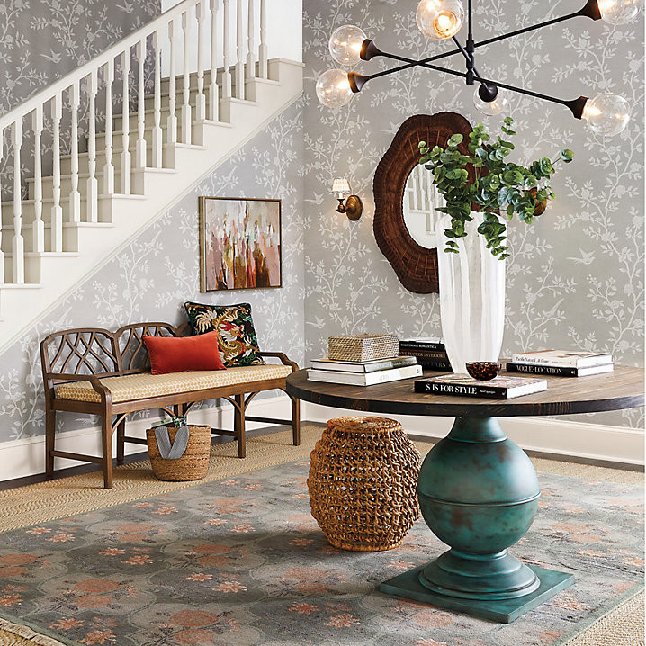 Jolie Hand Knotted Area Rug Medallion Geometric Gabbeh Hand Dyed Wool Carpet | Ballard Designs, Inc.