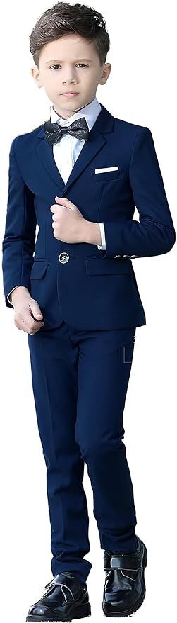YuanLu Boys Colorful Formal Suits 5 Piece Slim Fit Dresswear Suit Set | Amazon (US)