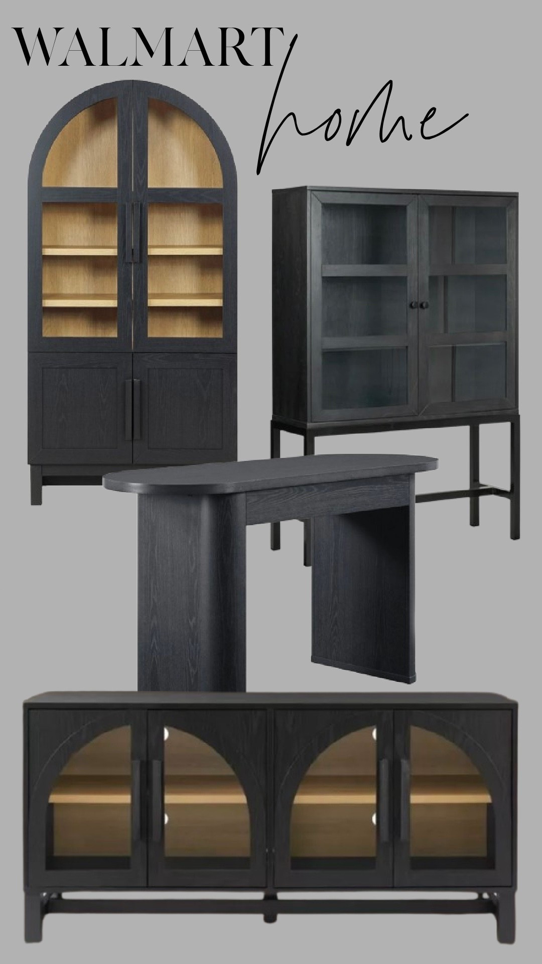 Walmart furniture that looks custom and designer — without the price tag. These black wood pieces are modern, timeless, and perfect for creating a high-end look at home. From statement cabinets to console tables, each piece brings major “built-in” energy for less.

#LTKHome #LTKFindsUnder100 #LTKSaleAlert