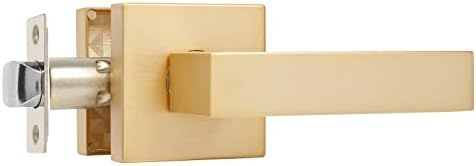 1 Pack,Closet/Hall Lever Handle Lock Matt Stain Brass Finish-Heavy Duty Door Lock Handle in Matt ... | Amazon (US)
