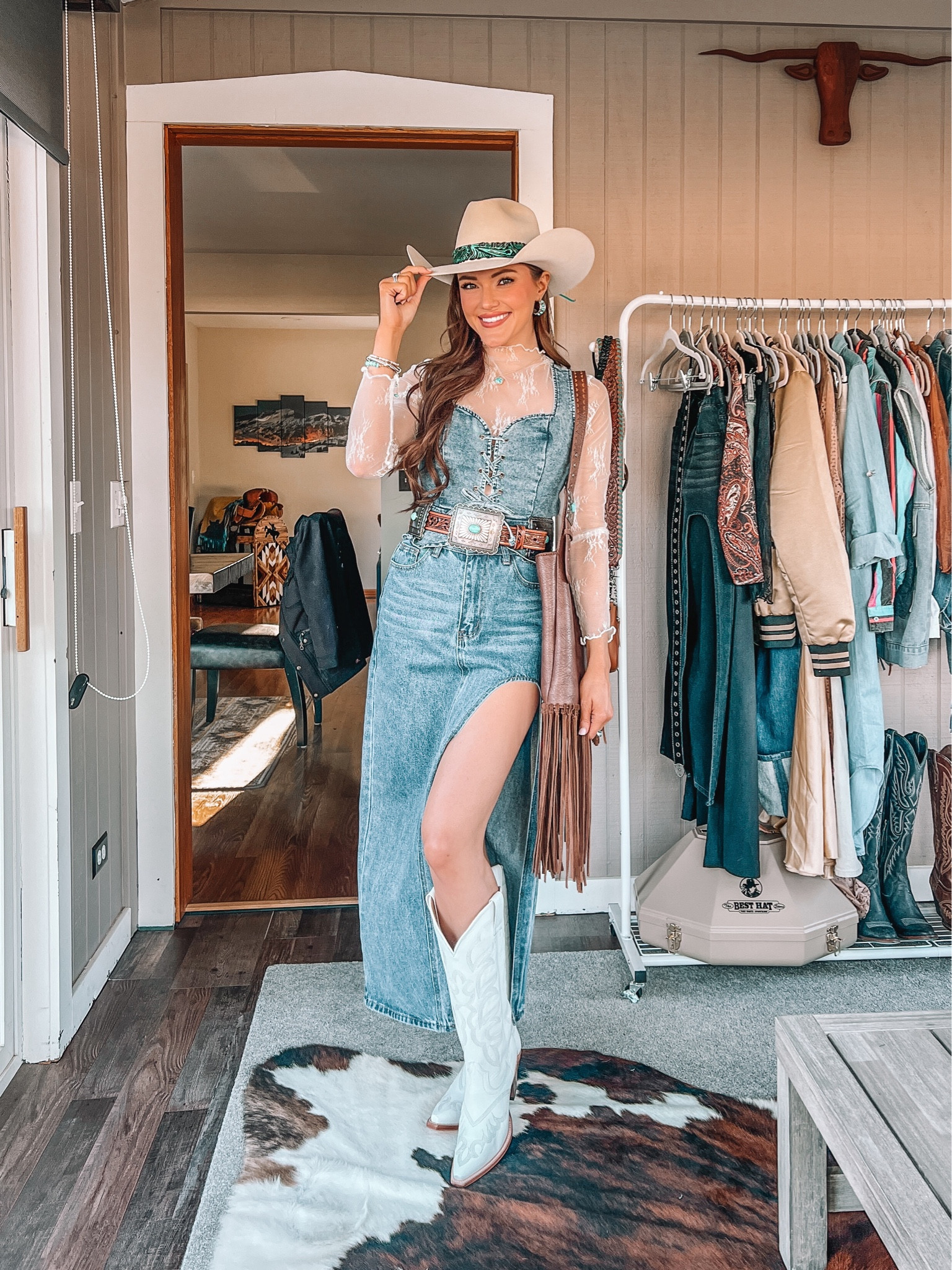 WESTERN OUTFIT: country concert, rodeo, music festival! 

Skirt: xs // Boots: 6.5 // Top: small // denim top is 12th Tribe 

#LTKsalealert #LTKstyletip #LTKfindsunder50