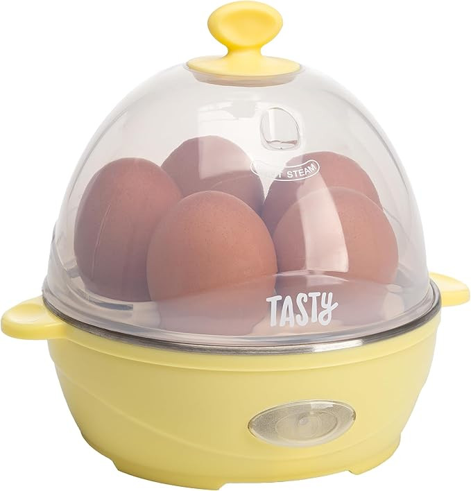 Tasty Mini Rapid Egg Cooker, 5-Egg Capacity for Perfect Hard Boiled Eggs or Omelets, Auto Shut Of... | Amazon (US)