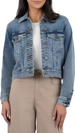 KUT from the Kloth Angela Crop Denim Jacket | Nordstrom | Nordstrom