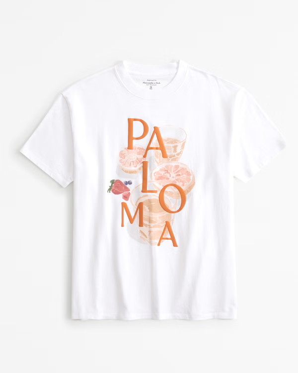 Women's Oversized Paloma Graphic Tee | Women's Tops | Abercrombie.com | Abercrombie & Fitch (US)