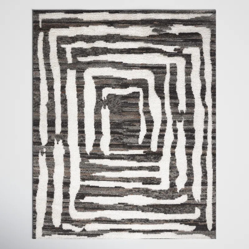 Kass Wool Ivory/Charcoal Rug | Joss & Main