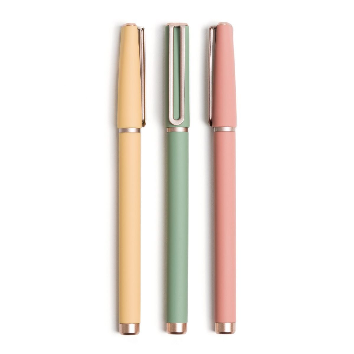 U Brands 3ct Soft Touch Felt Tip Pens - Rose Gold Accents | Target