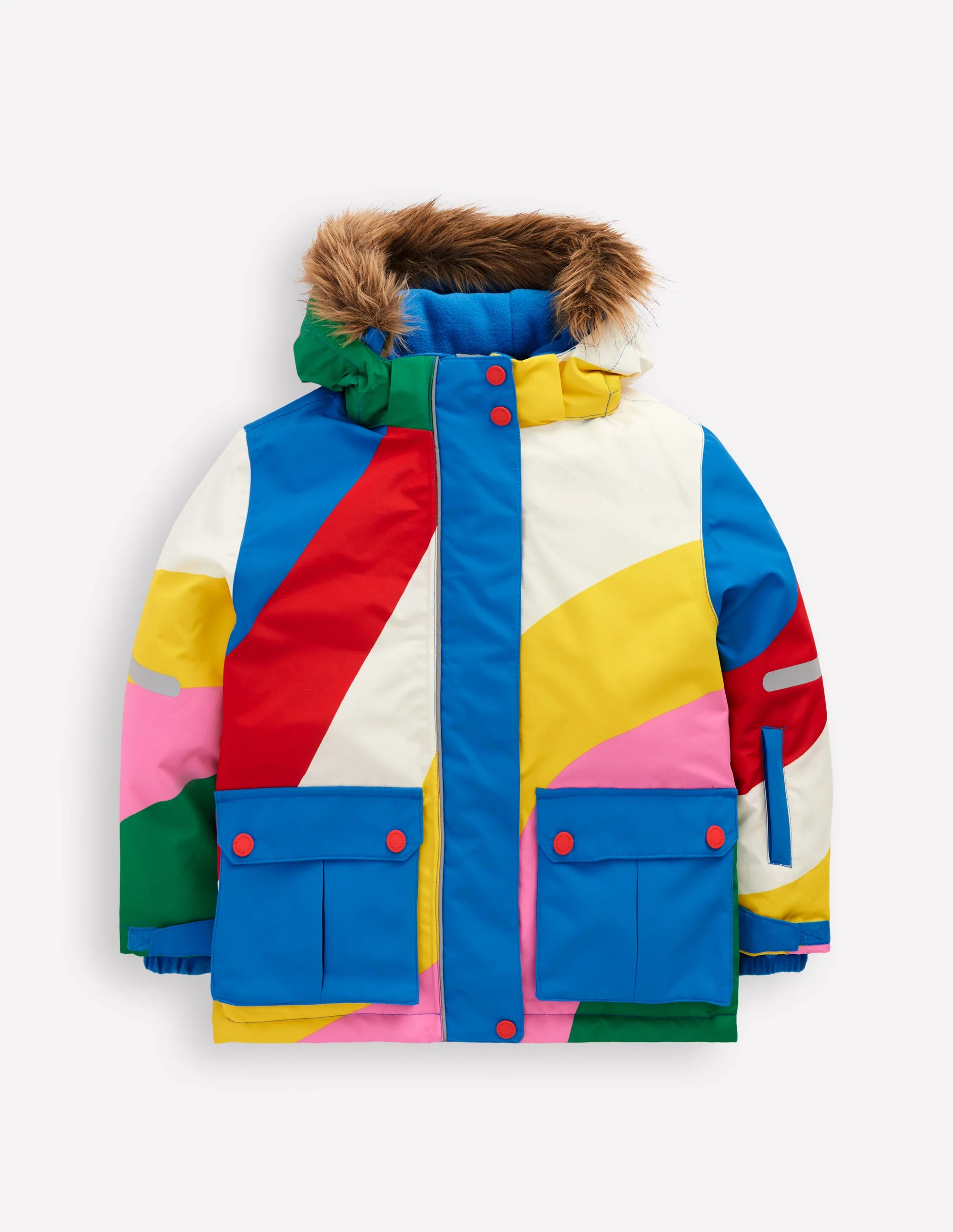 All-weather Waterproof Coat-Multi Rainbow Stripe | Boden (US)