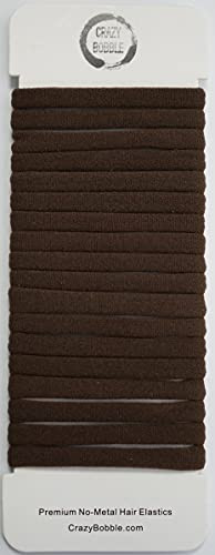 18 Pcs Dark Brown Crazy Bobble® 6mm Ultra Snap Resistant, Super Soft and Seamless Ponytail Holders Hair Elastics Hair Bands Hair Ties | Amazon (UK)