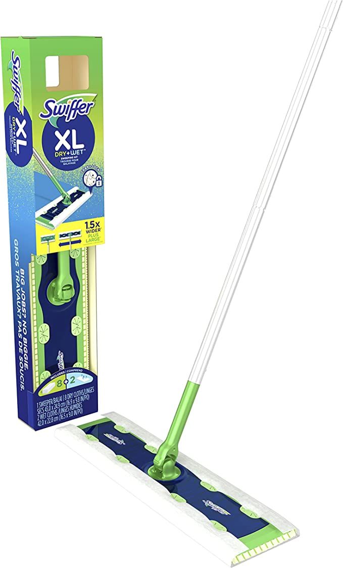 Swiffer Sweeper 2-in-1 Dry + Wet XL Multi Surface Floor Cleaner, Sweeping and Mopping Starter Kit... | Amazon (US)