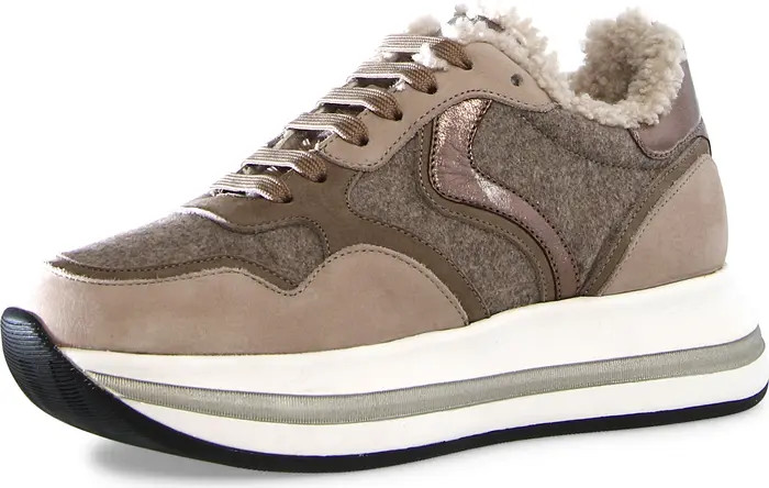 Voile Blanche Melany Faux Shearling Sneaker (Women) | Nordstrom | Nordstrom