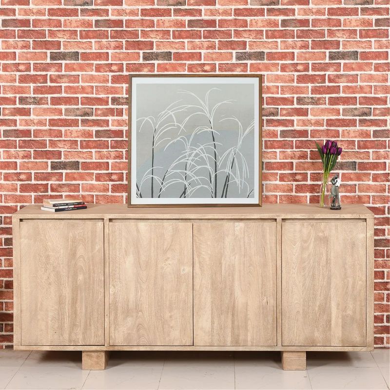 Venizelos 77'' Wide Mango Solid Wood Sideboard | Wayfair North America