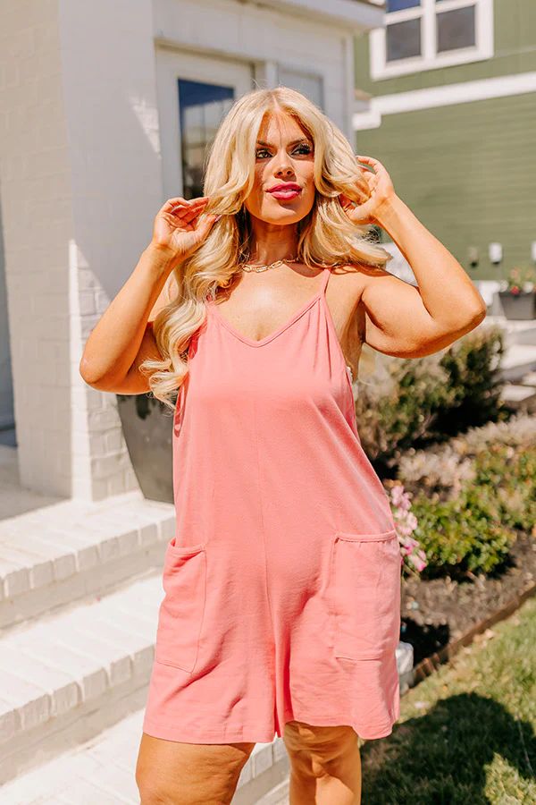Beach Retreat Romper in Coral Curves | Impressions Online Boutique