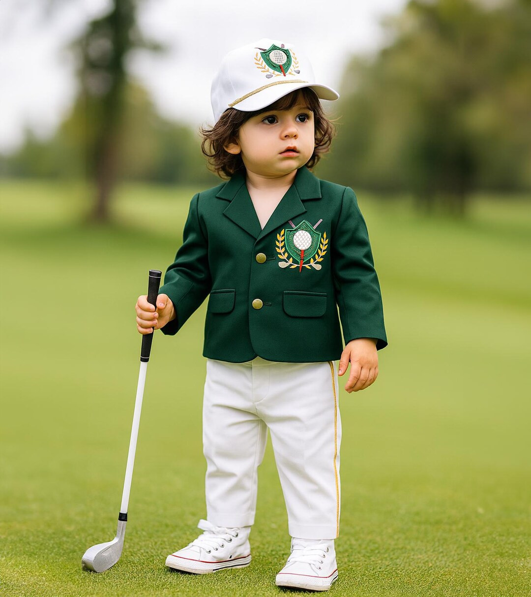 Personalized Baby Golf Caddy Costume: Embroidered Green Jacket Outfit | Etsy (US)