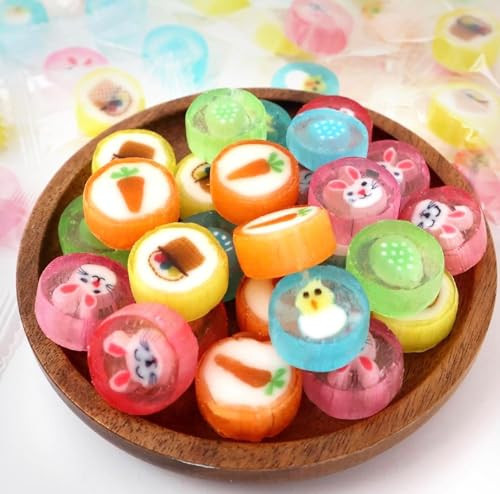 Easter Candy Bulk – Individually Wrapped Hard Candy Mix – Cut Rock Candy Easter Variety Pack – Small Hard Candies for Egg Fillers, Easter Baskets, Office Candy Bowl – 1 lb Assorted Flavors – Treats for Kids and Adults | Amazon (US)