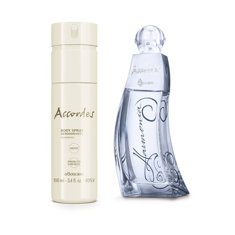 Combo Presente Accordes: Desodorante Colônia  Harmonia 80ml + Body Spray 100ml | oBoticario (BR)